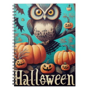 Owl and Pumpkin Notebook für die Saison Notizblock