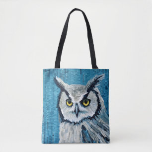 Owl Animal Bird Art Deco Paint Mosaic Tasche
