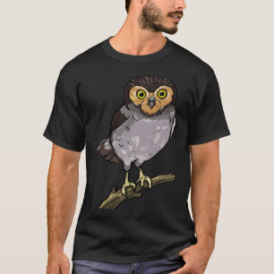 Owl auf einem Zweig Frauen große Vögel Liebe T-Shirt