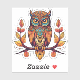 Owl auf einer Verzweigung Aufkleber