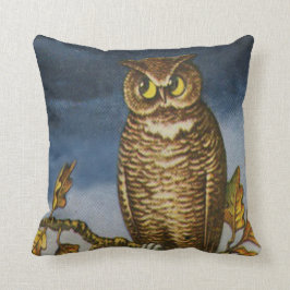 Owl Autumn Leaves Kissen