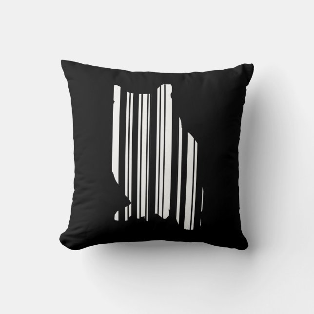 OWL BAR CODE Vogel Barcode Aviendesignmuster Kissen (Vorderseite)