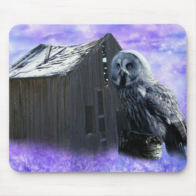 Owl Barn Shed Mousepad (Vorne)