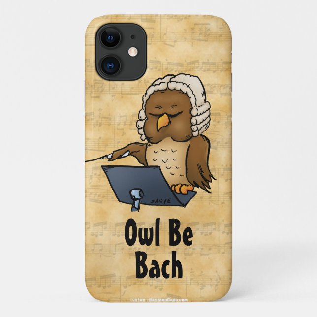 Owl Be Bach Funny Classic Music Case-Mate iPhone Hülle (Rückseite)