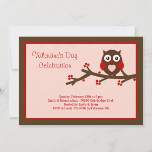 Owl Be Your Valentine's Party Invitation