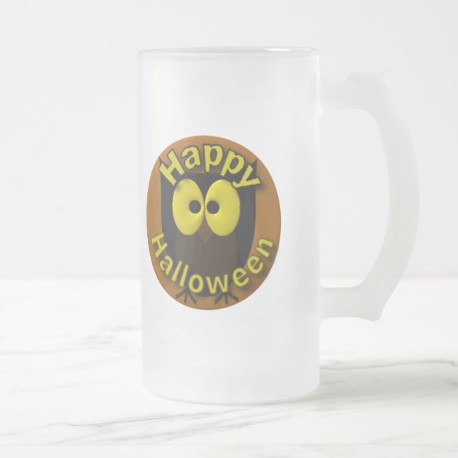 Owl-Bild Mattglas Bierglas (Rechts)