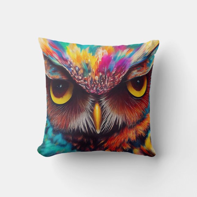 Owl Bird Animal Discovery Adventure Nature Planet Kissen (Vorderseite)