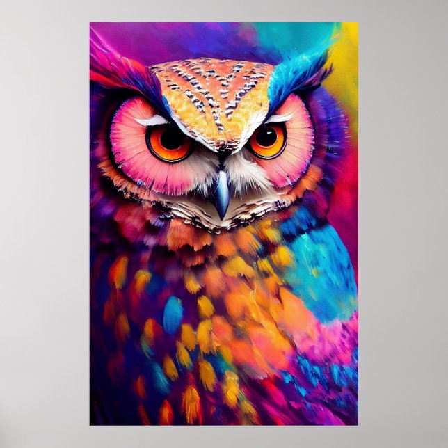Owl Bird Animal Discovery Adventure Nature Planet Poster (Vorne)