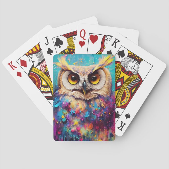 Owl Bird Animal Discovery Adventure Nature Planet Spielkarten (Rückseite)