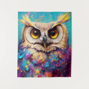 Owl Bird Animal Discovery Adventure Nature Planet Wandteppich
