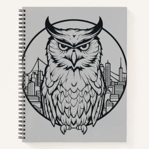 Owl Bird Animal Freedom Wildlife Wonder Art Notizbuch