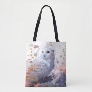 Owl Bird Portrait Animal Painting Wildlife Forest Tasche