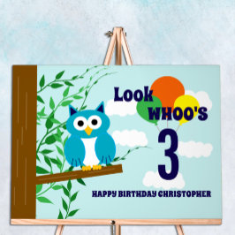 Owl Birthday Acrylschild