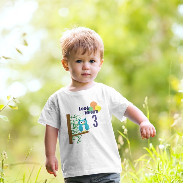 Owl Birthday Kleinkind T-shirt (Von Creator hochgeladen)