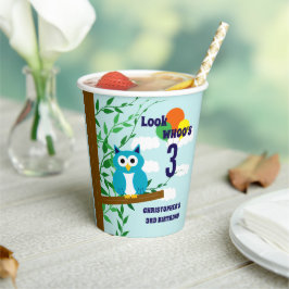 Owl Birthday Pappbecher