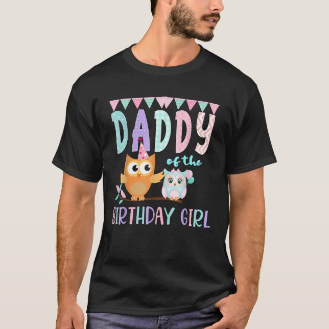 Owl Birthday Party Matching Group  T-Shirt (Vorderseite)