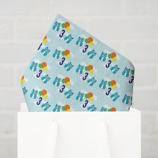 Owl Birthday Seidenpapier (Geschenktüte)