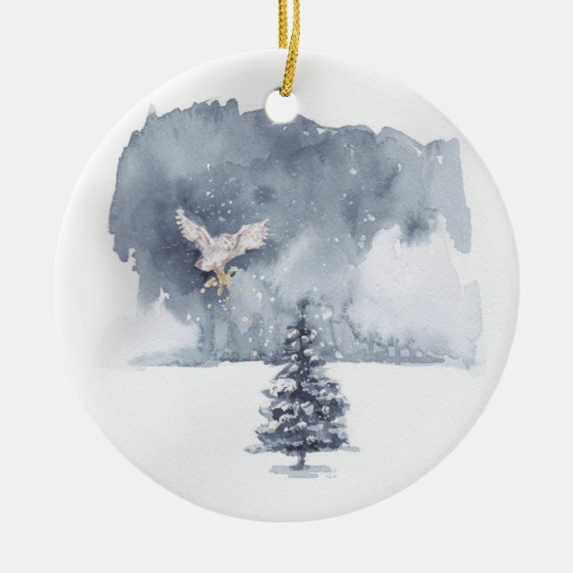 Owl Bringstar Keramik Ornament (Vorne)