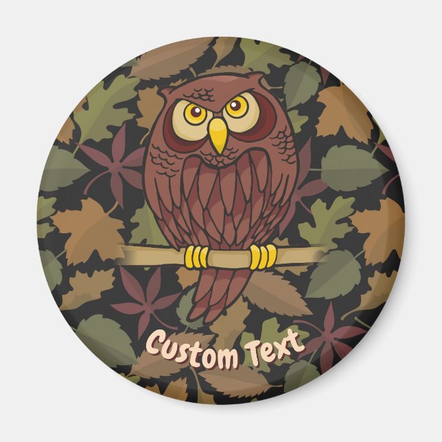 Owl Cartoon Magnet (Vorne)
