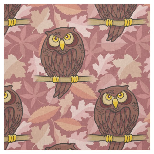 Owl Cartoon Muster Stoff (Muster)