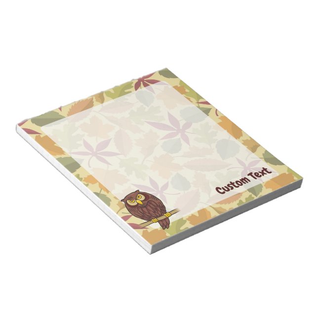 Owl Cartoon Notepad Notizblock (angewinkelt)