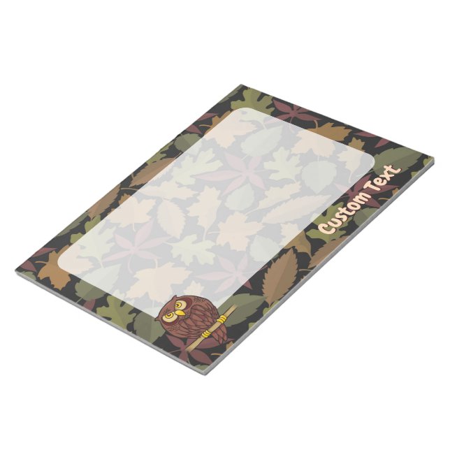 Owl Cartoon Notepad Notizblock (angewinkelt)