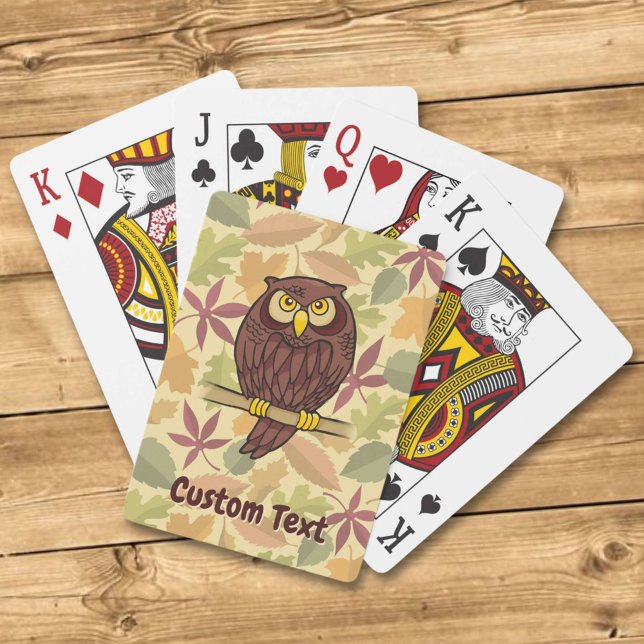 Owl Cartoon Spielkarten (Von Creator hochgeladen)