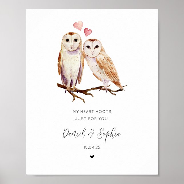 Owl Couple Poster (Vorne)