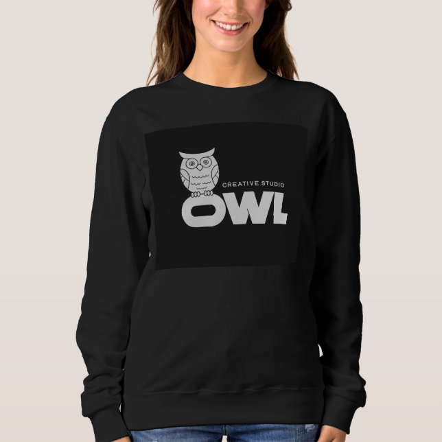 Owl Creative Studio Sweatshirt – Süßes Eulen-Logo  (Vorderseite)
