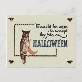Owl Crescent Moon Postkarte