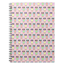 Owl Cute Motif Carnet Pastel