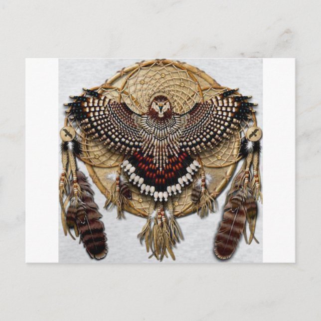 Owl Dream Catcher Postkarte (Vorderseite)