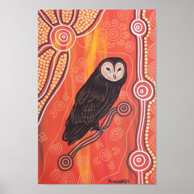 Owl Dreaming Poster von Mundara (Vorne)