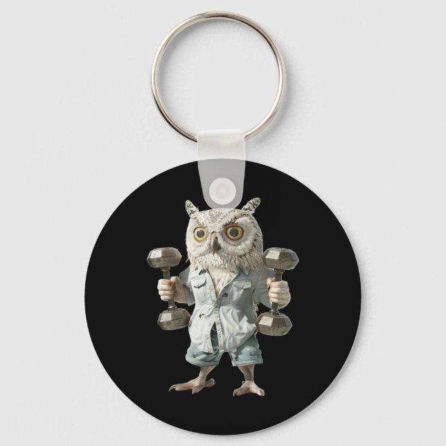 Owl Dumbbells Schlüsselanhänger (Vorderseite)
