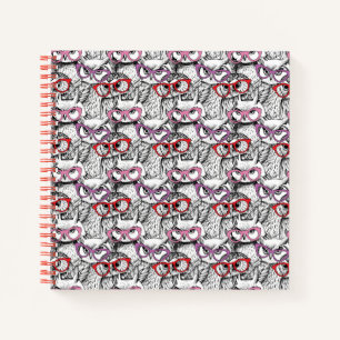 Owl Eyeglasses Pattern Notizbuch