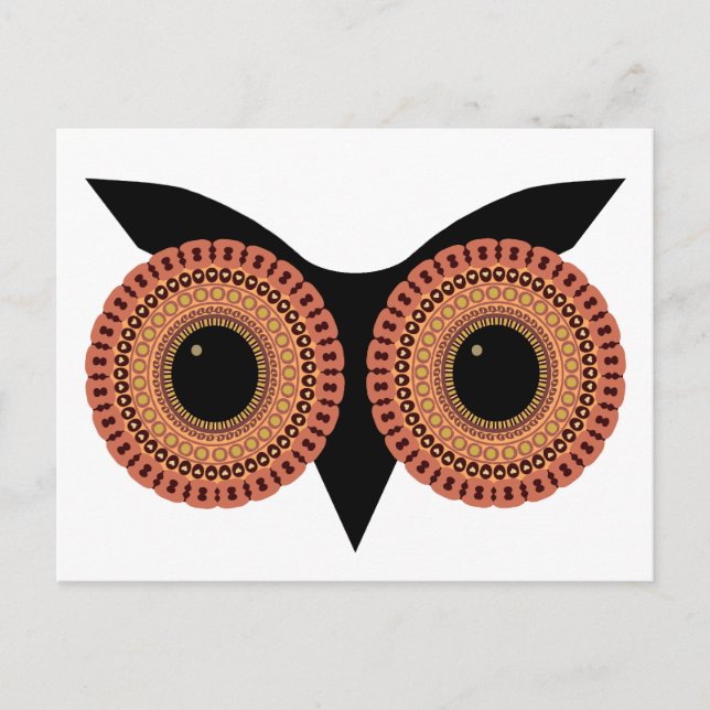 Owl Eyes benutzerdefinierte Postkarte (Vorderseite)