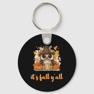 Owl Fall Erntedank Es ist Fall Yáll Schlüsselanhänger