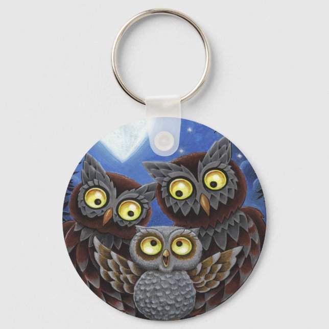 Owl Family Schlüsselanhänger (Vorderseite)