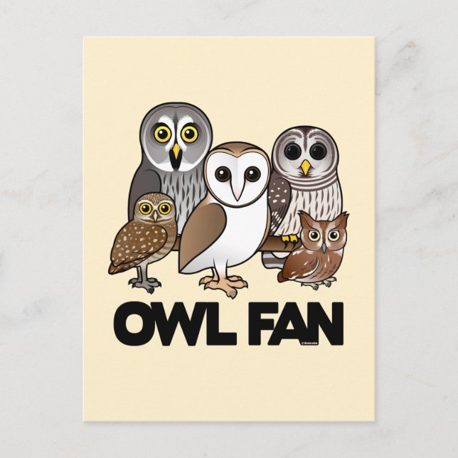 Owl Fan Postkarte (Vorderseite)