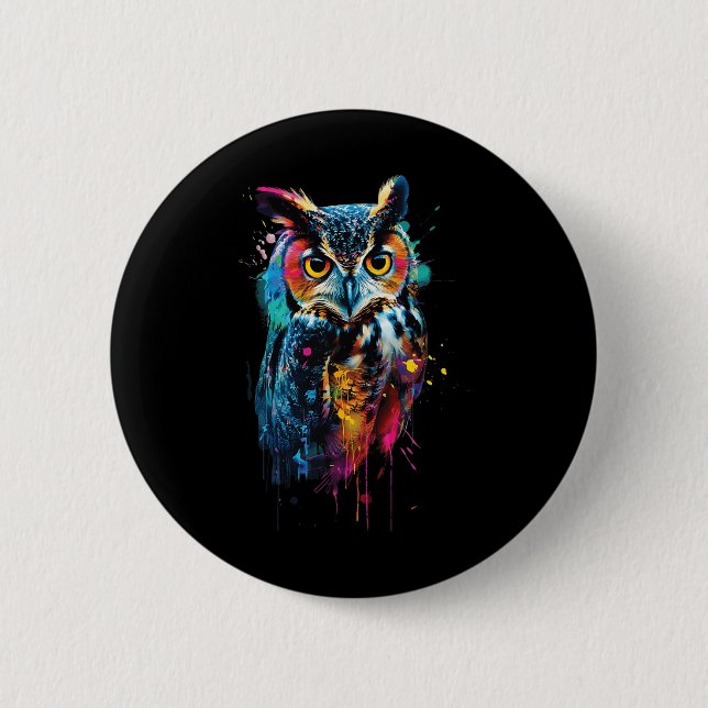 Owl farbig button (Vorderseite)