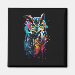 Owl farbig magnet