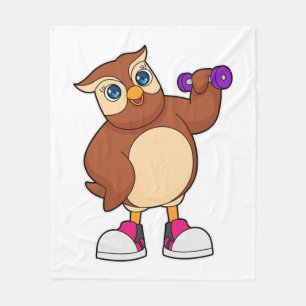 Owl Fitness Dumbell Fleecedecke