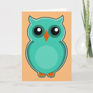 OWL FUNNY HOOT BIRTHDAY CARD KARTE