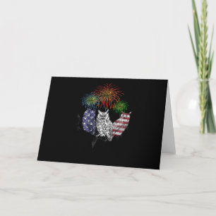 Owl-Geschenk 4. Juli Karte