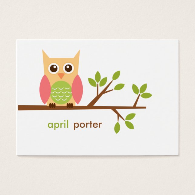 Owl Gift Enclosure, Gift Tag (#GIFT001) (Vorderseite)