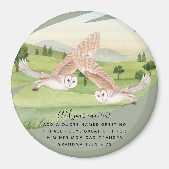 OWL GIFTS - Personalized Magnet (Vorne)