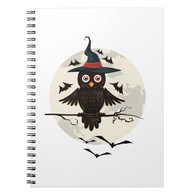 Owl Halloween Notizblock (Vorderseite)