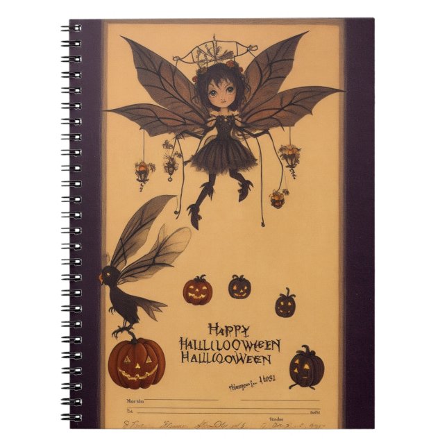 Owl Hauntings Halloween-Notebook Notizblock (Vorderseite)