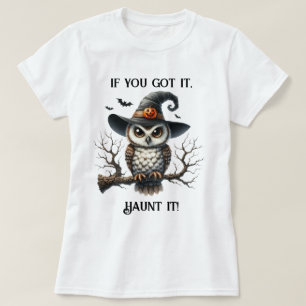 Owl Hexe auf einer Zweigniederlassung T-Shirt
