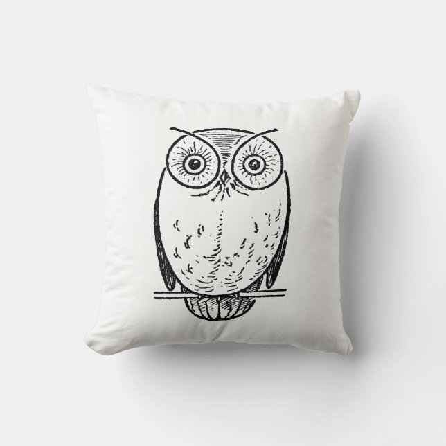 Owl Hoot Throw Kissen (Vorderseite)